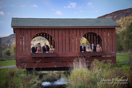 wedding photographers ottawa, at bridge on Gatineau Hills